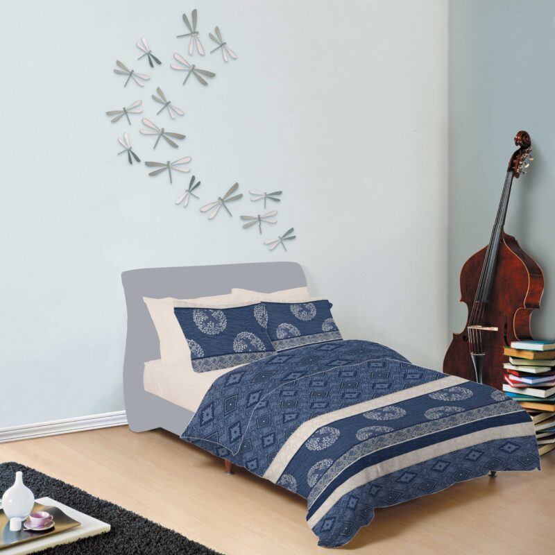 Charming Blue Daisy Bedding Set